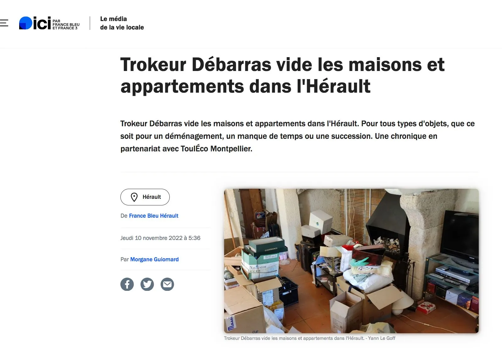 Débarras Montpellier Béziers Sète 34